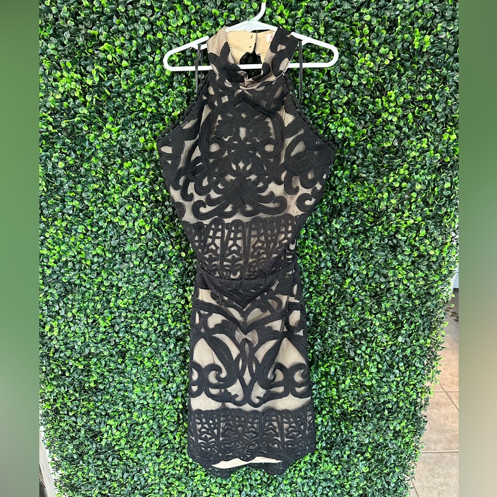 Black lace dress